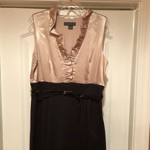 Jessica Howard Champagne and Black Dress